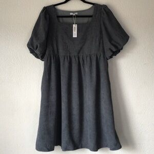 NWT Baltic Born Felipa Slate Corduroy Mini Dress Size Large